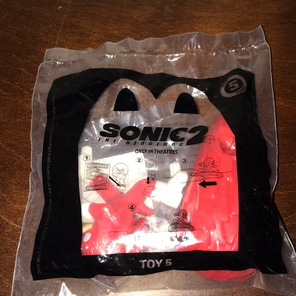 McDonald’s Happy Meal Toy 5 NEW in Package Sonic 2 the Hedgehog Knuckles